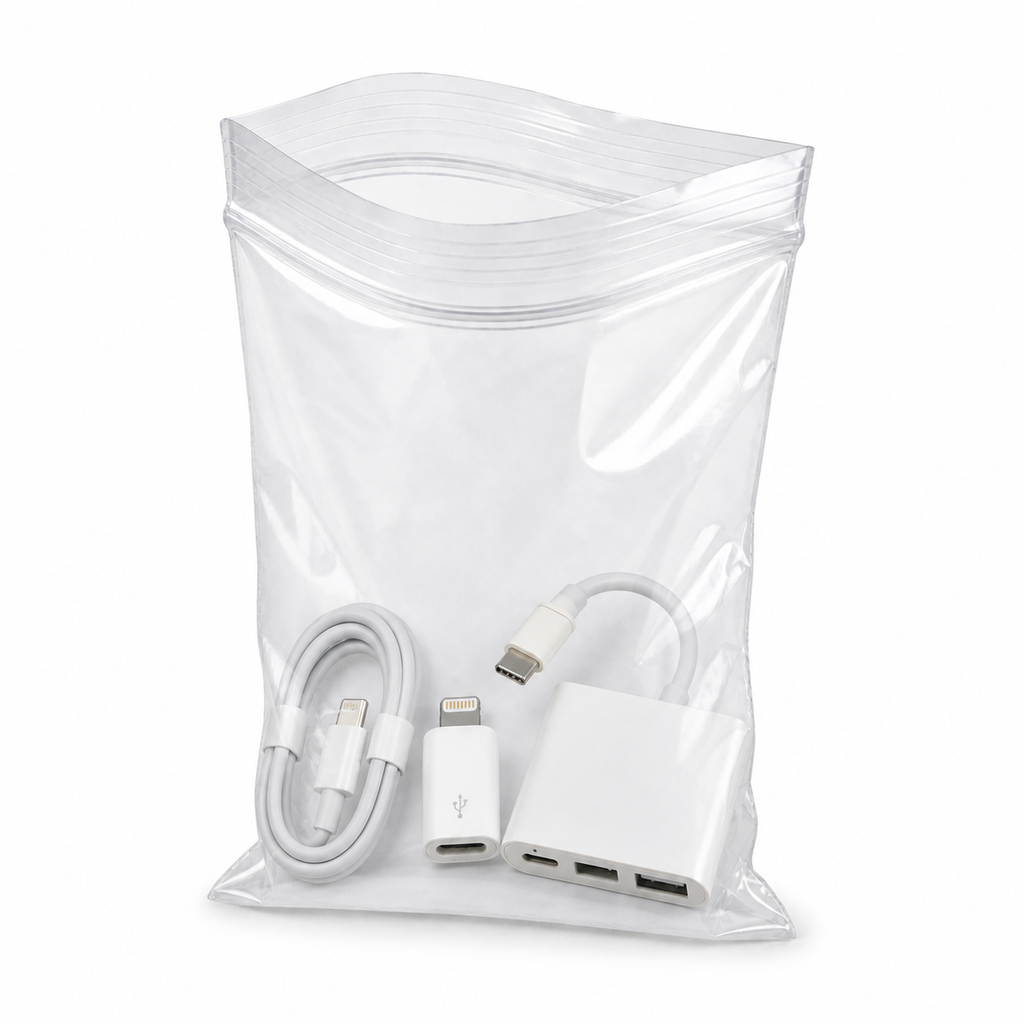 reclosable bags moving supplies front view